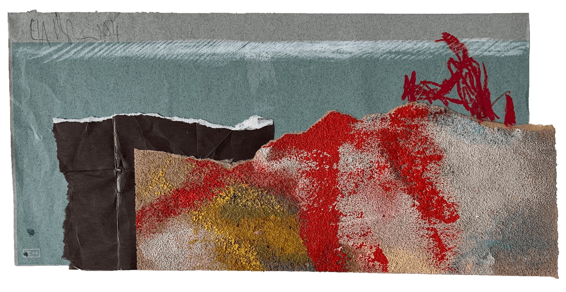 Ans Ende der Welt / 18 x 36 cm / Collage